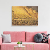 Toile Vue du grand incendie de Chicago (Insitu(Salon))