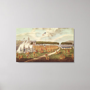 Toile Vue du grand traité tenu à Prairie du