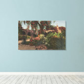 Toile Vue du jardin de la mission principale (Insitu (Plancher de Bois))