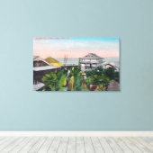 Toile Vue du Jardin japonais du thé (Insitu (Plancher de Bois))