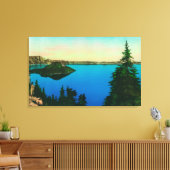 Toile Vue du lac Crater et de l'île Wizard (Insitu(Salon))