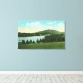 Toile Vue du lac Flower avec le mont Baker à distance (Insitu (Plancher de Bois))