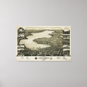 Toile Vue du lac Léman, Wisconsin (1882)