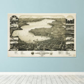 Toile Vue du lac Léman, Wisconsin (1882) (Insitu (Plancher de Bois))