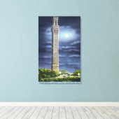 Toile Vue du Mémorial du pèlerin à la nuit (Insitu (Plancher de Bois))