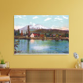 Toile Vue du mont Shasta de l'écloserie de poisson (Insitu(Salon))