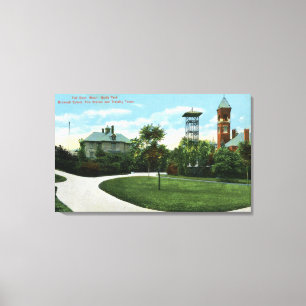 Toile Vue du nord de parc d'école de Brownell, le feu
