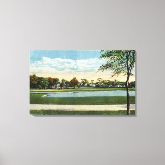 Toile Vue du parc marin sur le lac Mirror (Recto)