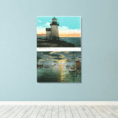 Toile Vue du phare de Brant Point (Insitu (Plancher de Bois))