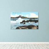 Toile Vue du phare de Nubble (Insitu (Plancher de Bois))