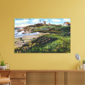 Toile Vue du phare de Nubble depuis York Beach (Insitu(Salon))