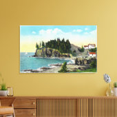 Toile Vue du phare de Owl's Head et du rocher de Owl's R (Insitu(Salon))