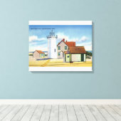 Toile Vue du phare de Race Point (Insitu (Plancher de Bois))