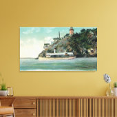 Toile Vue du phare et du lancement du commandant (Insitu(Salon))