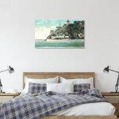 Toile Vue du phare et du lancement du commandant (Insitu(Chambre))