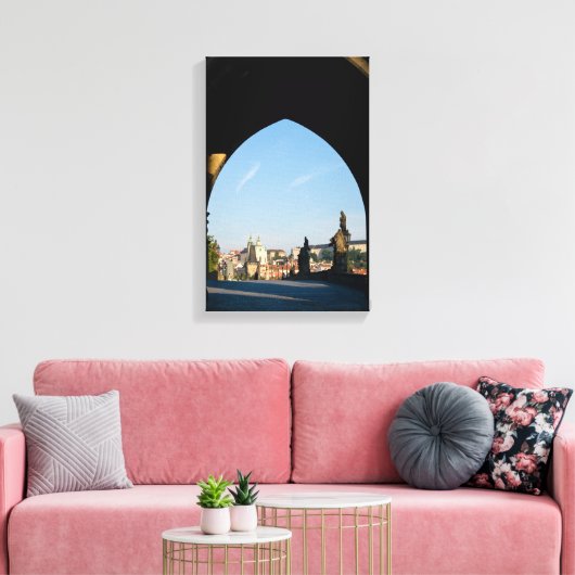 Toile Vue du pont Charles à Prague (Insitu(Salon))