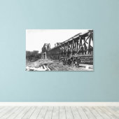 Toile Vue du pont Chico-Oroville (Insitu (Plancher de Bois))