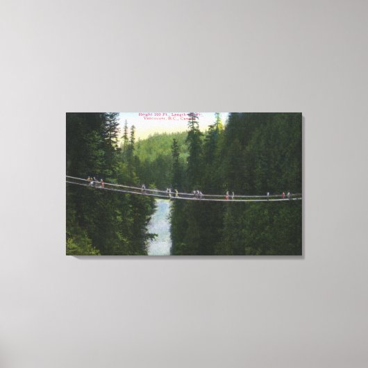 Toile Vue du pont de suspension Capilano (Recto)