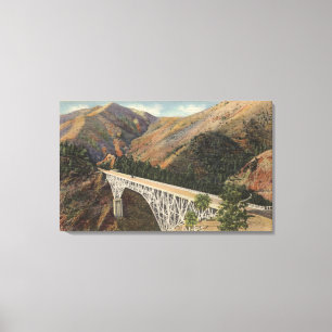 Toile Vue du pont Pacific Hwy sur Shasta