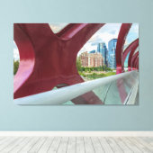 Toile Vue du pont Peace de Calgary (Insitu (Plancher de Bois))