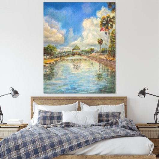 Toile Vue du pont piétonnier du lac (Insitu(Chambre))