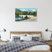 Toile Vue du pont sur la rivière Deerfield (Insitu(Chambre))