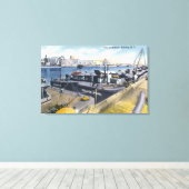 Toile Vue du port d'Albany, SS Iroquois en (Insitu (Plancher de Bois))