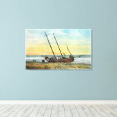 Toile Vue du Rhum Runner Ship Ashore (Insitu (Plancher de Bois))