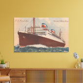 Toile Vue du S.S. Manhattan Cunard Cruise Ship (Insitu(Salon))