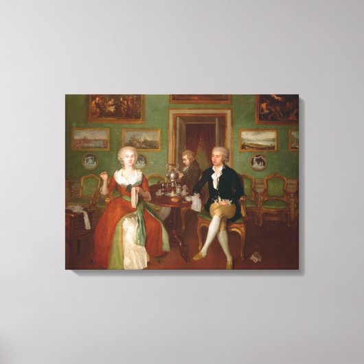 Toile Vue du salon, 1780 (Recto)