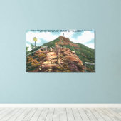 Toile Vue du sentier de marche jusqu'au sommet (Insitu (Plancher de Bois))