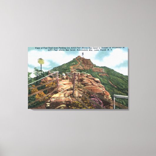 Toile Vue du sentier de marche jusqu'au sommet (Recto)