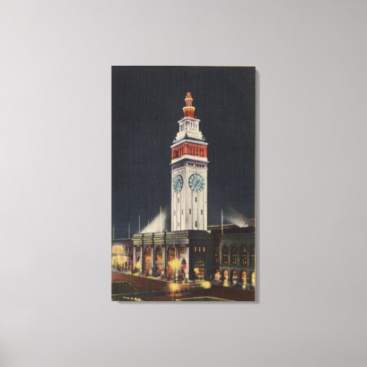 Toile Vue du soir du Ferry Building (Recto)