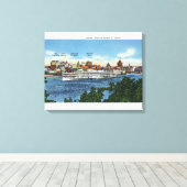 Toile Vue du Steamer Hendrick Hudson (Insitu (Plancher de Bois))