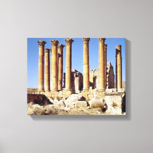 Toile Vue du temple d'Artémis, ANNONCE c.386 construite
