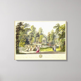 Toile Vue du temple de Diana chez Erlaw, gravé par