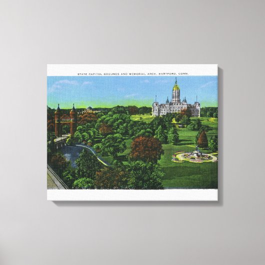 Toile Vue du terrain du Capitole de l'Etat, Arc commémor (Recto)