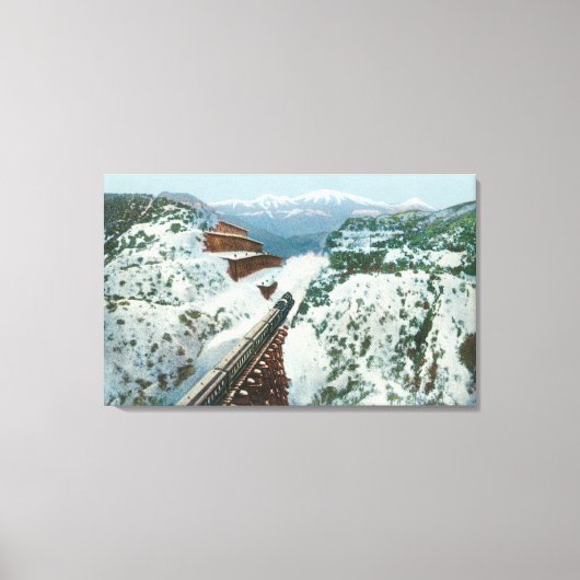 Toile Vue du Train au Sommet de la Côte (Recto)