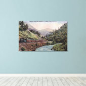 Toile Vue du train entrant dans la vallée de Yosemite (Insitu (Plancher de Bois))