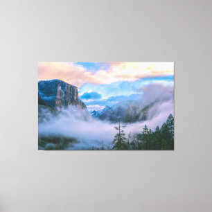 Toile Vue du tunnel Yosemite dans la fosse au lever du s