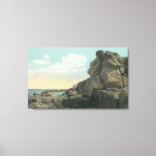 Toile Vue du vieil homme de la formation de roche de mer