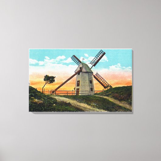 Toile Vue d'un ancien moulin à vent (Recto)