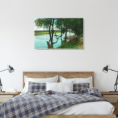 Toile Vue d'un débarquement en bateau sur la rivière rus (Insitu(Chambre))