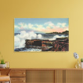 Toile Vue d'un disjoncteur sur West Cliff Drive (Insitu(Salon))