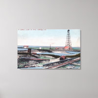 Vue d'un gosier sur le puits Lucile Oil