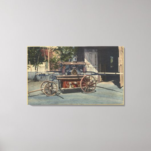 Toile Vue d'un moteur "Old Papeete" (Recto)