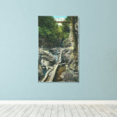 Toile Vue d'un pont de suspension (Insitu (Plancher de Bois))