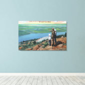 Toile Vue d'un Ranger de parc et des garçons regardant l (Insitu (Plancher de Bois))