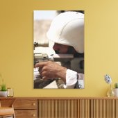 Toile Vue d'un sergent de l'armée irakienne dans une por (Insitu(Salon))
