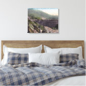 Toile Vue d'un train d'exploitation forestière sur le po (Insitu(Chambre))